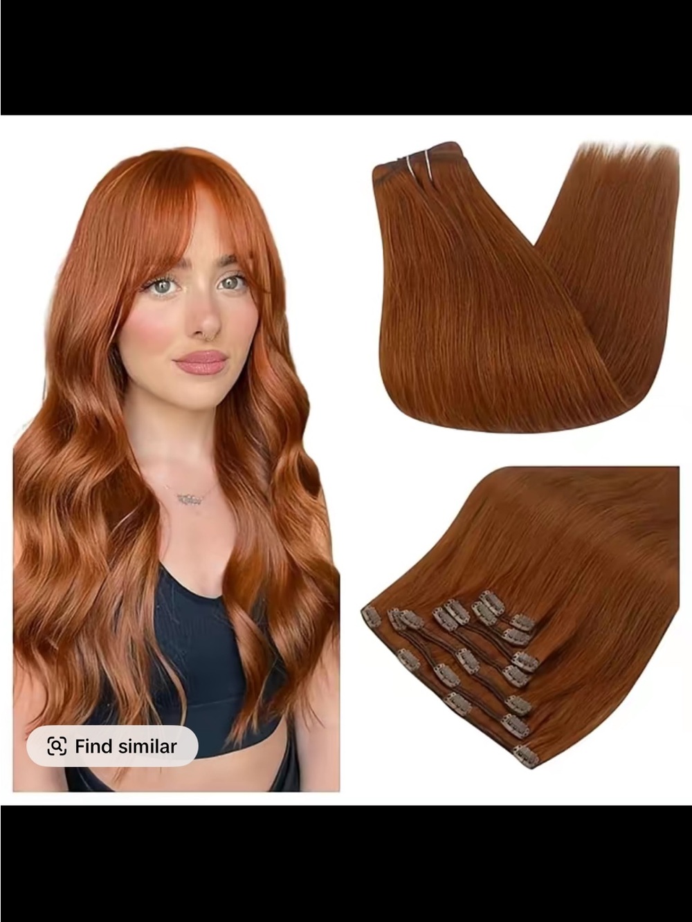 Auburn red Clip-In Hair Extensions - Natural Shine